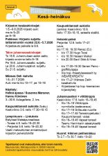 Kuukausiohjelma kesä-heinäkuu 2026